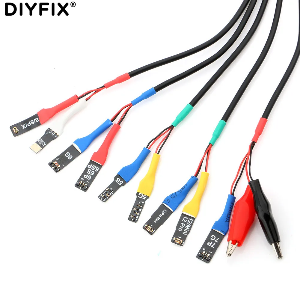 diyfix simple dedicated power cable for iphone 5g 12 pro max phone failure detect repair tool with alligator clip free global shipping
