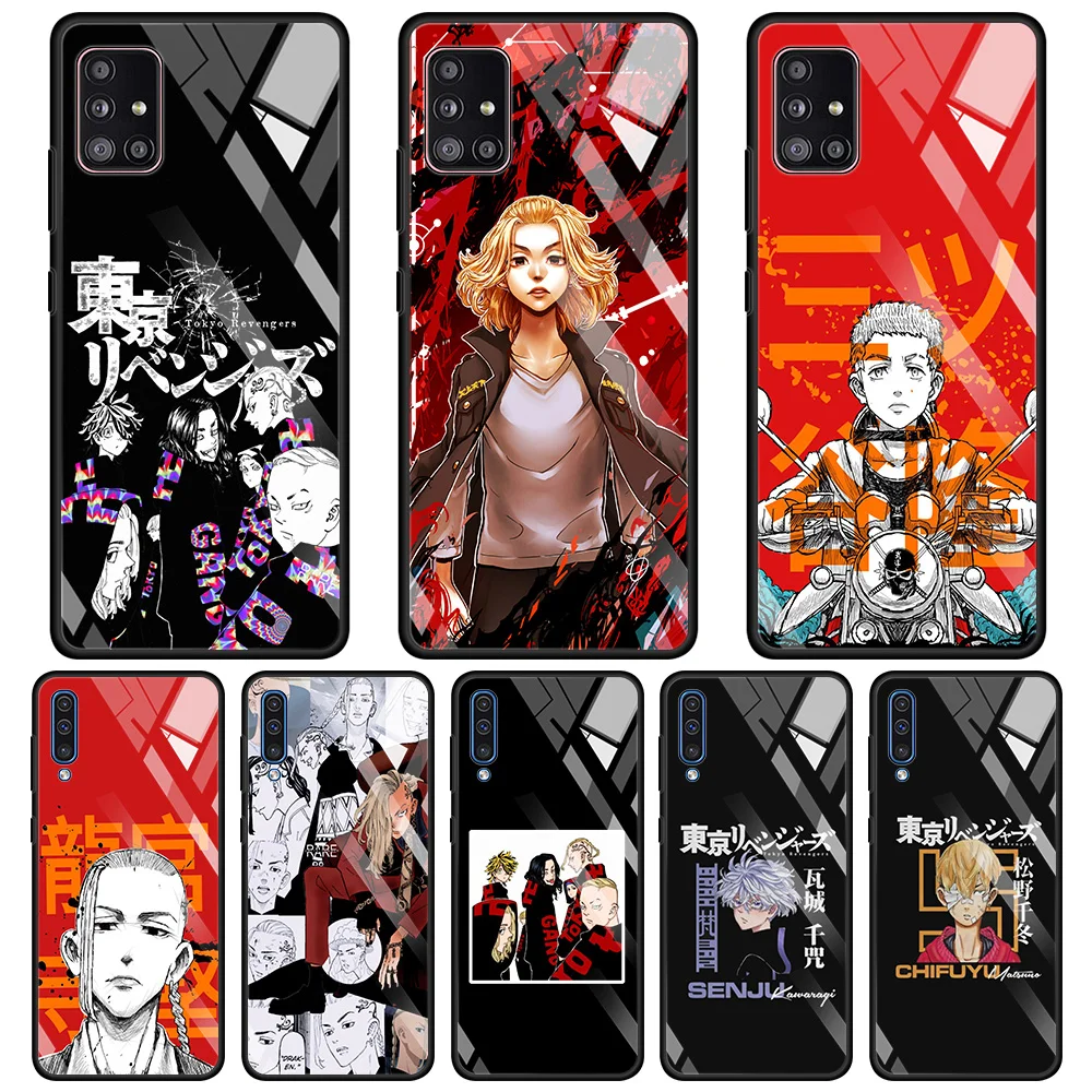 

Glass Cover For Samsung Galaxy A51 A71 A91 A72 A52 A81 A41 A31 A21 A21s M51 M31 M21 Shell Capa Case Tokyo Revengers manjiro sano