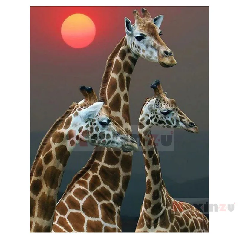 

5D DIY Полная квадратная/круглая дрель Алмазная картина "жираф животное" вышивка мозаика крестиком наклейки на стену Декор подарок SF103