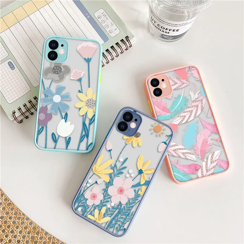 

Shockproof Phone Case For Iphone XR Cases Luxury Hard PC Soft Edge Funda On Iphone 11 12 Pro Max Mini 7 8 XS Max 6 6s Plus Cover