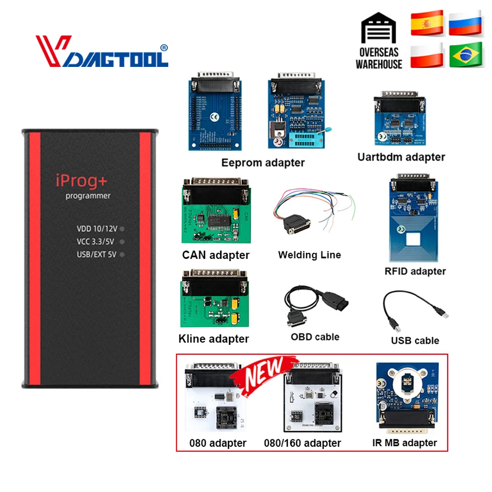 (ES/PL/RU доставка без налога) Iprog Pro V85 ключевой программист подушка безопасности IMMO