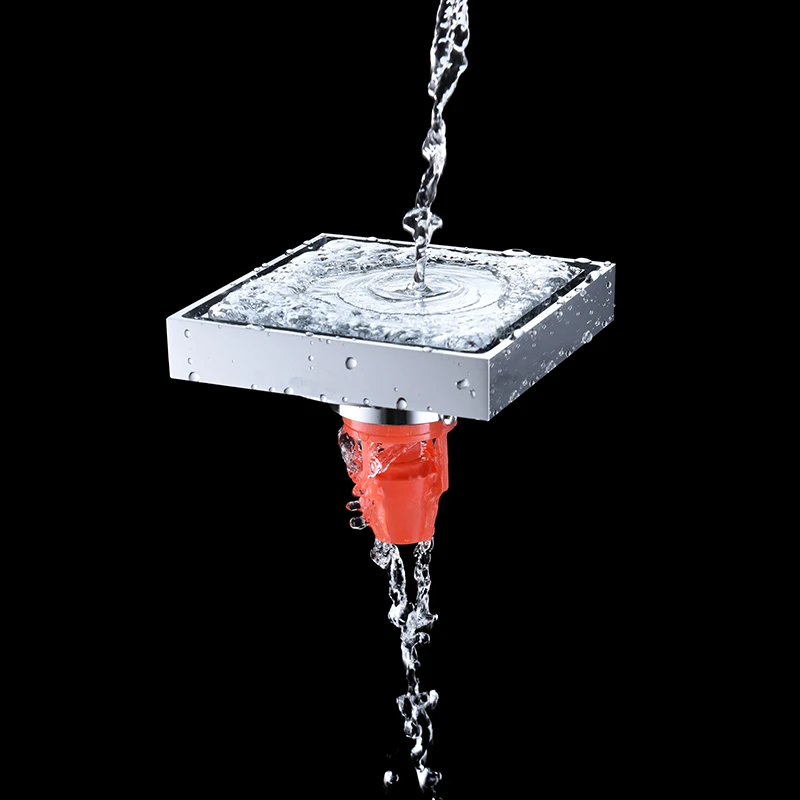 Латунный квадратный Слив для пола с автоматическим закрытием