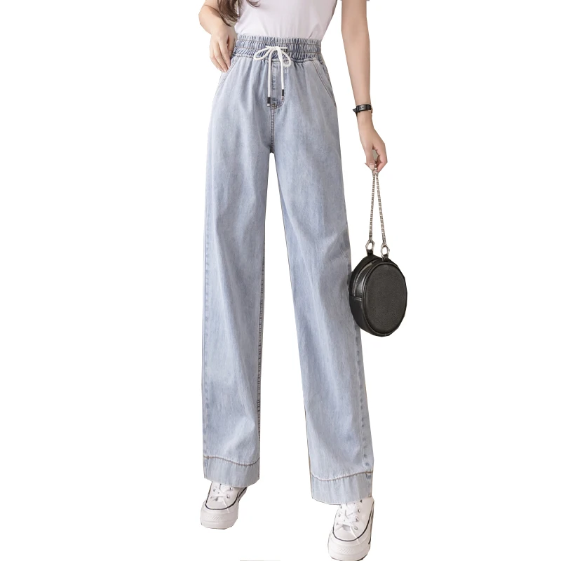 

Woman Jeans Clothes High Waisted new Summer Streetwear Baggy Wide Leg Vintage Fashion Stretch Blue Harajuku Straight Pants