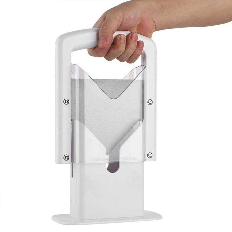 

Bagel Slicer Slicing Tool Stainless Steel Bread Cutters Toast Slicing Kitchen Tool In White