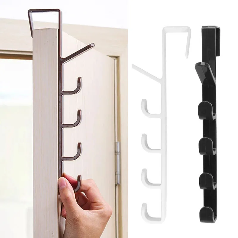 

Plastic Home Storage Bedroom Door Hanger Clothes Hanging Rack Over The Door Purse Holder for Bags Rails Organization Hooks