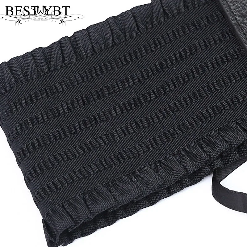 

Best YBT women Imitation Leather Belt Bow Tie Elastic Vintage Wide Belts For Jeans Famous Brand Party Fashion Women Belts