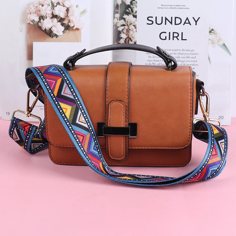 140 Cm O Bag Handle Bag Strap For Women Removable DIY Shoulder Rainbow Handbag Accessories Cross Body Messenger Nylon Bag Straps