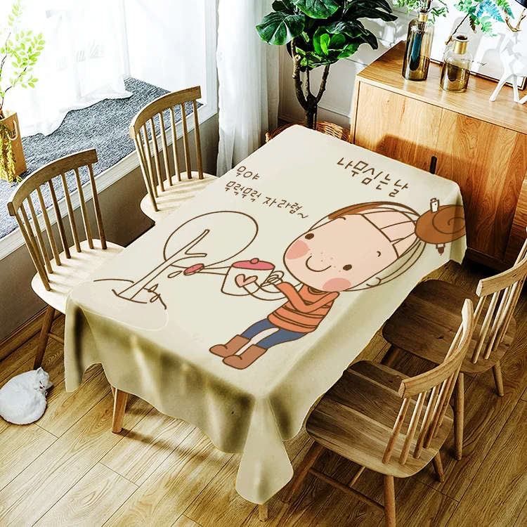 

PVC printing cartoon animation pattern washable decorative household waterproof tablecloth