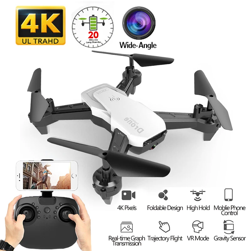 H22 RC Drone 4K HD Camera With Wide-angle Helicopter Quadcopter 1080P Profissional Follow Me Stable High VS E58 SG106 | Игрушки и хобби