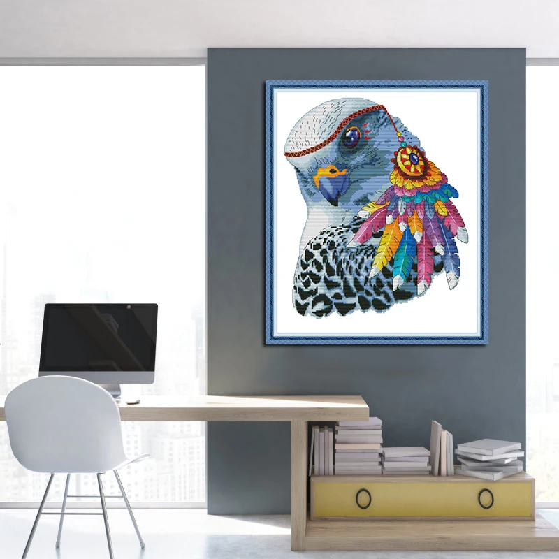 Набор для рукоделия Joy Sunday Радужный Орел вышивка крестом счетный DMC 11CT14CT