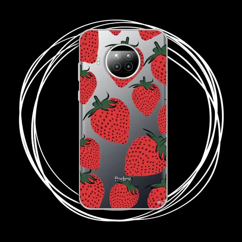 

Fruit cartoon food Phone Case Transparent for Xiaomi Redmi note 10 t 8 9 pro lite 11