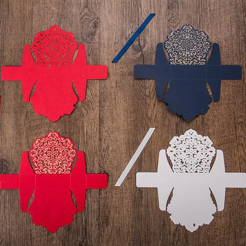 Резная коробка для торта и конфет из золотой фольги 5 шт. Свадебная детского душа