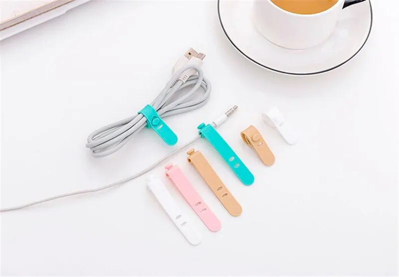 Purdored 4 шт./компл. кабель наушников держатель кольца мягкая лента USB провода Кабельные стяжки организатор, аксессуары для путешествий, дропшиппинг