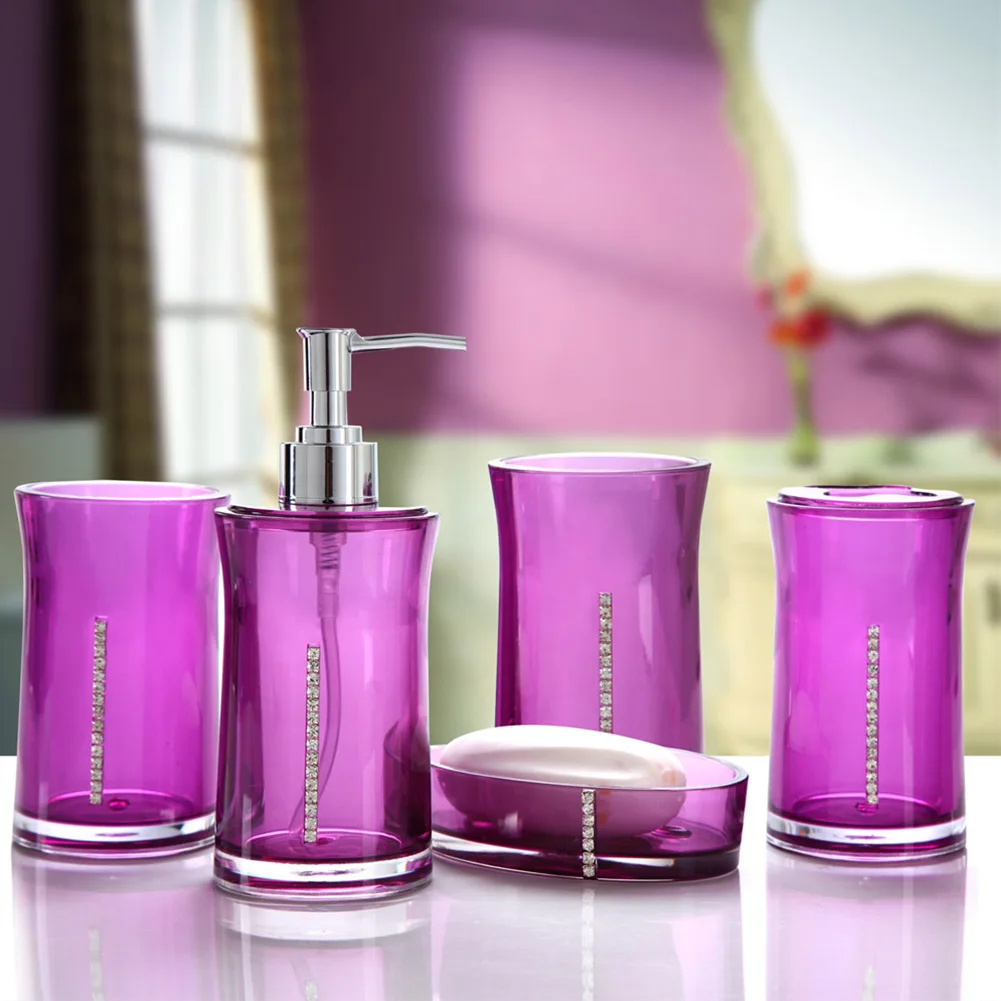 5 шт. мыльница простой моющий инструмент набор аксессуаров для ванной комнаты