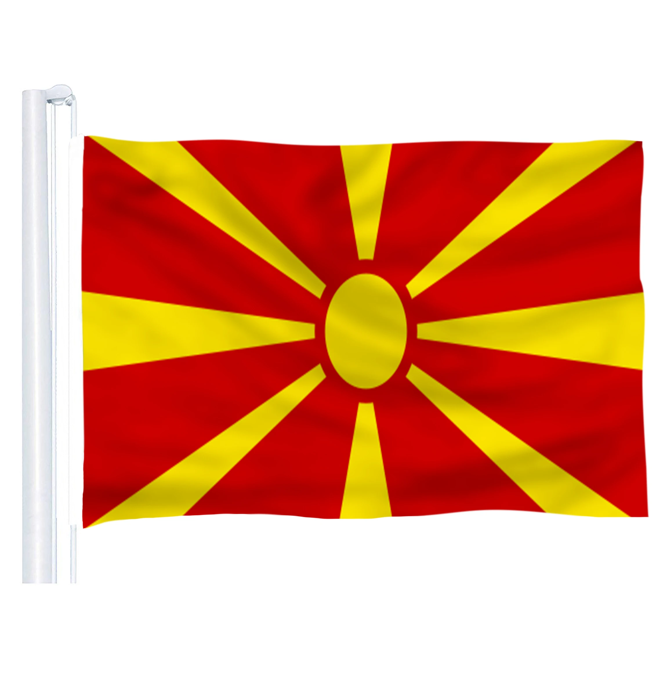 2017 г. Флаг Македонского флага из полиэстера 5*3 фута 150*90 см высокое качество|macedonia