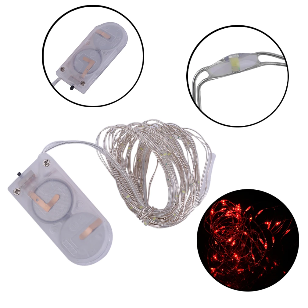 Новый водонепроницаемый 4 м 40 светодиодов Серебряный провод струнный светильник