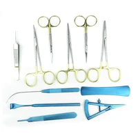 autoclavable double eyelid set scissors ophthalmic tweezer needle holder ophthalmology instrument
