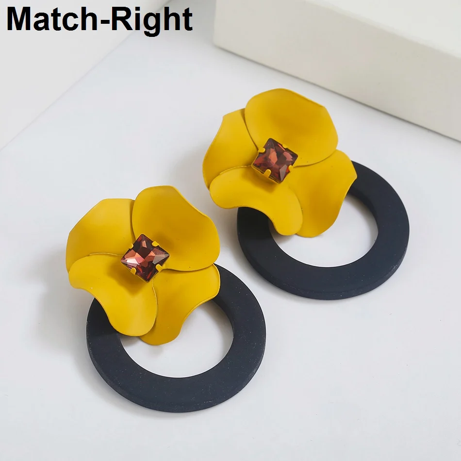 

Match-Right Trendy Earrings for Women Flower/ Round/Korean/Statement/Big/Minimalist/Drop Earrings Women Jewelry for Gifts SP606