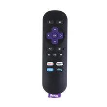 1pc Newest technology Replacement Remote Control for ROKU 1/ 2/ 3/ 4 LT HD XD XS with Strap Black  Smart Remote Control