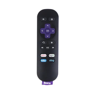 1pc newest technology replacement remote control for roku 1 2 3 4 lt hd xd xs with strap black smart remote control free global shipping