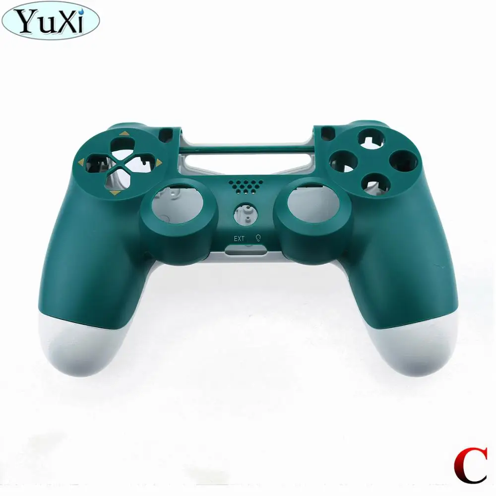 C YuXi для sony для PS4 Pro тонкий контроллер пластик JDS 040 JDM-040 чехол Передняя Задняя крышка корпус с кнопками мод комплект - Цвет: C
