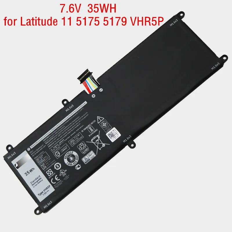 

7.6V 35WH Genuine VHR5P Laptop Tablet Battery For DELL Latitude 11 5175 5179 RFH3V 0RFH3V