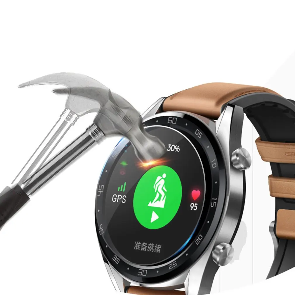 5 шт./лот 2018 закаленное стекло для Huawei Watch GT защита экрана 9H 2.5D Смарт часы Защитная
