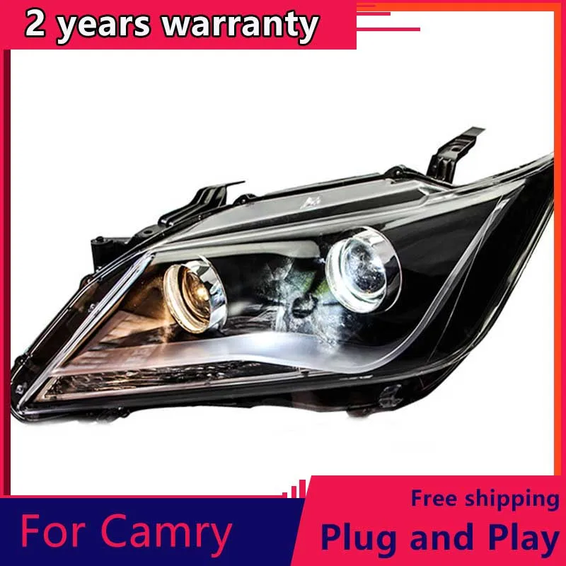 

For Toyota Camry 7th 2012-2014 headlight For Camry 7th LED drl daytime running lights angel tears Bi xenon lens For Camry 7th