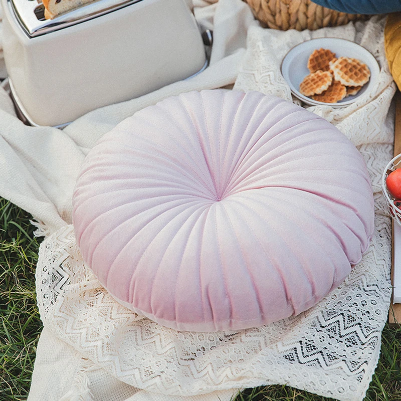 Бархатная подушка с изображением тыквы винтажная подставка для спинки милая