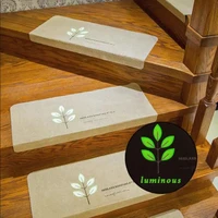 stair non slip solid wood carpet 55 224 5cm stair treads floor stair protectors device acetate fiber wash mat home decorations