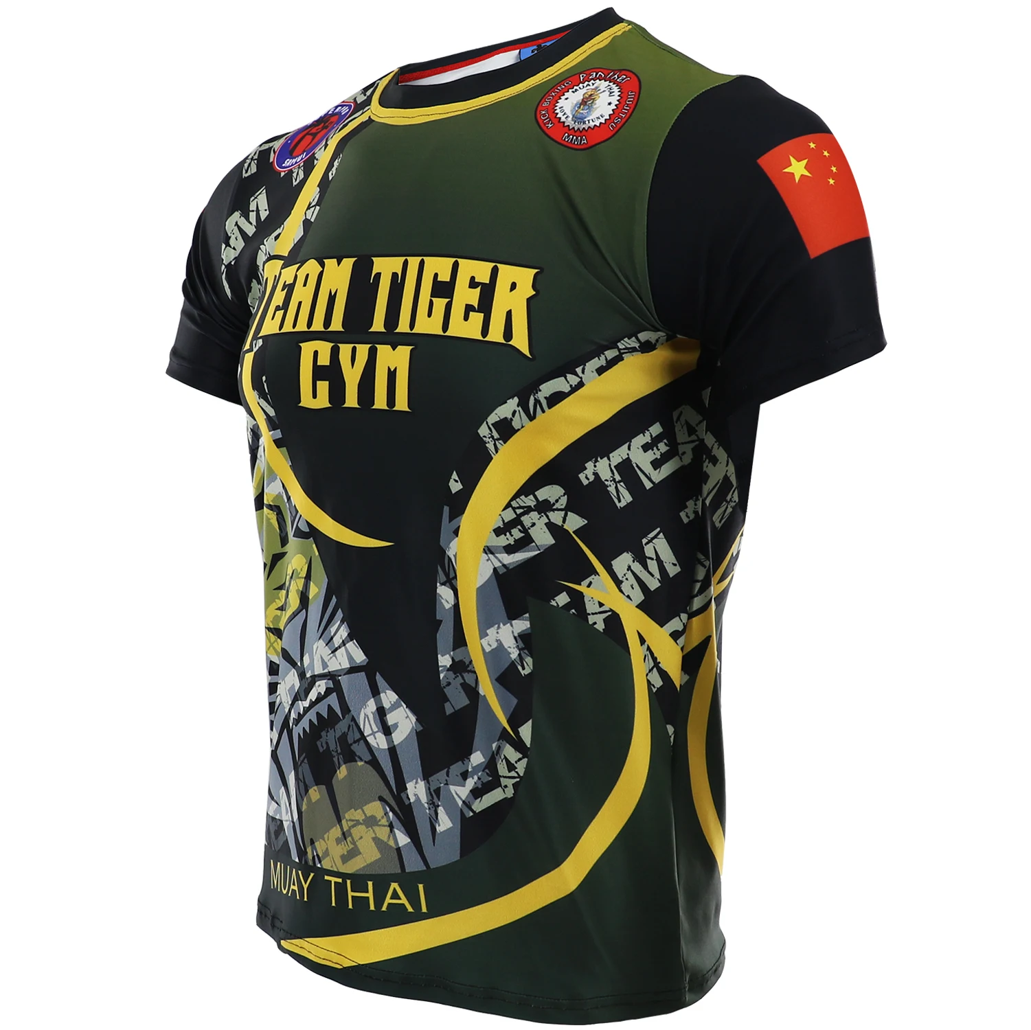 Мужская футболка MMA tiger тематика Бразильское джиу-джитсу с длинным рукавом для