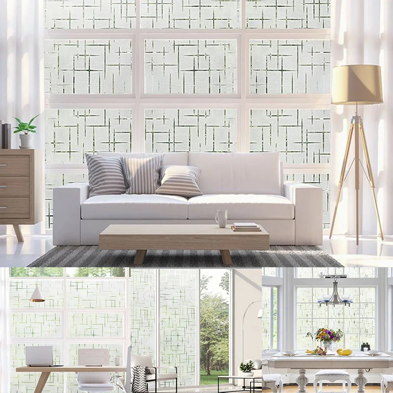 45*100 см с перекрестным рисунком матовое стекло унитаз Антибликовая пленка для