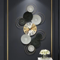 unique metal wall clock nordic modern design luxury wall clock silent black and white horloge murale home decoration ei50wc