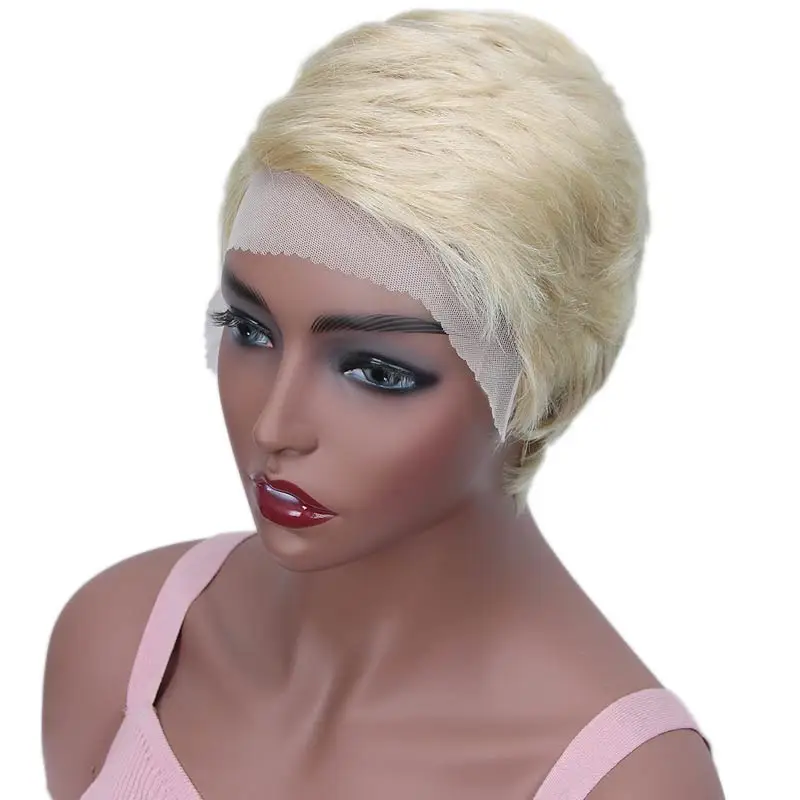 Короткие прямые парики Ребекка из человеческих волос на шнуровке спереди для