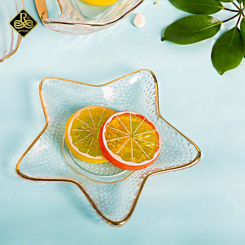 1 шт. Ocean Стекло пластины фрукты бытовой конфетная тарелка Морская звезда Shell