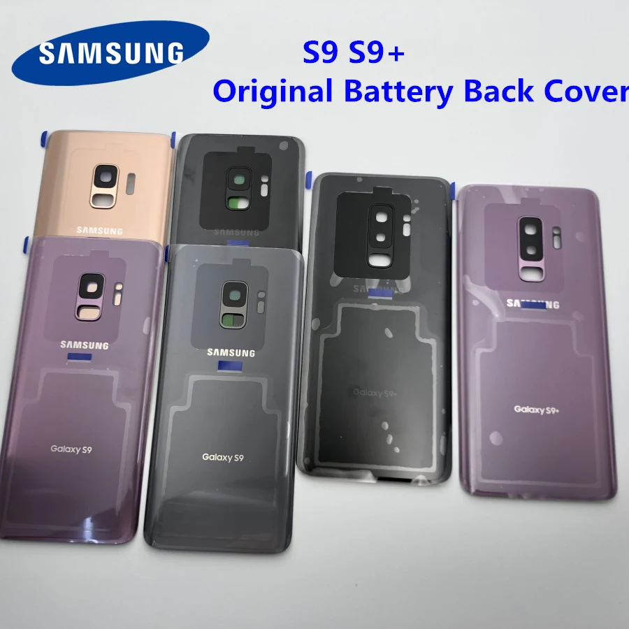 S9 оригинальное стекло для samsung Galaxy S9 Plus G960 G965 Задняя крышка батареи задняя крышка Корпус чехол+ клей водонепроницаемый клей