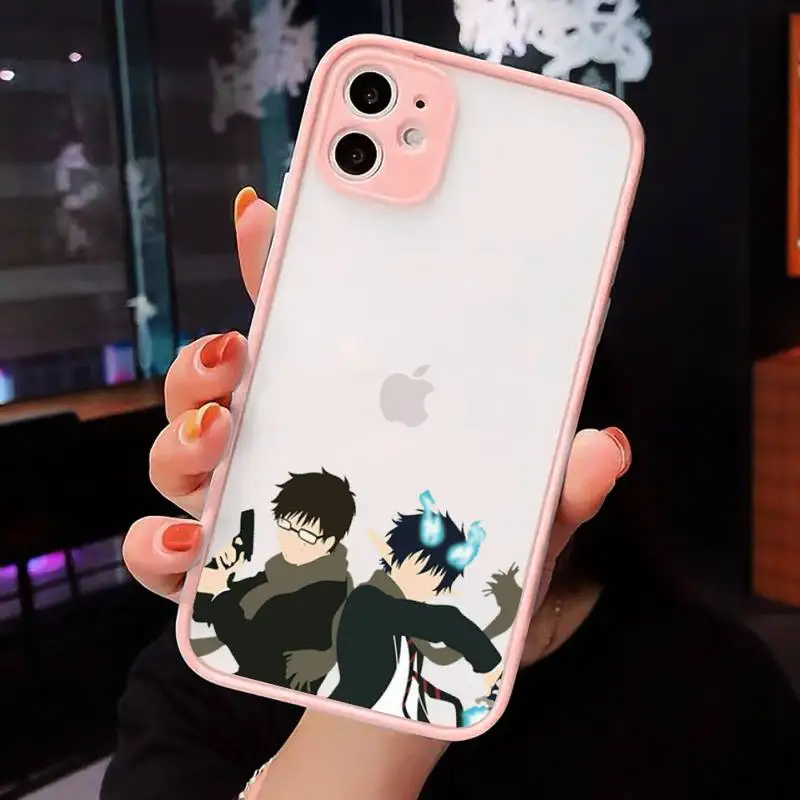 

cartoon anime Blue Exorcist Phone Case Matte Transparent for iPhone 7 8 11 12 s mini pro X XS XR MAX Plus cover funda