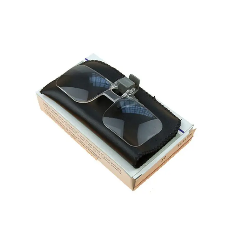 

Glasses Magnifier Folding Clip On Loupe Eyeglass Lens Clear Lens 2X Magnifying Glasses Magnifier Reading Jewelry Tool A