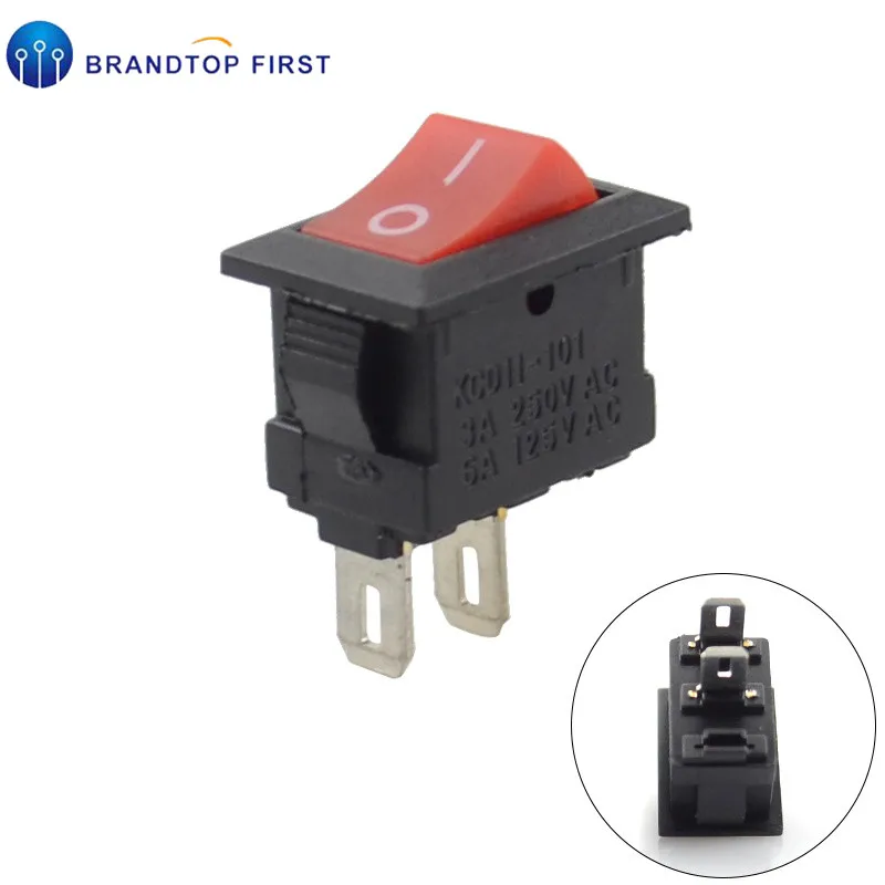 10*15 мм клавишный переключатель черный 2Pin/3Pin 3 файл Seesaw 3A250V выключатель питания |