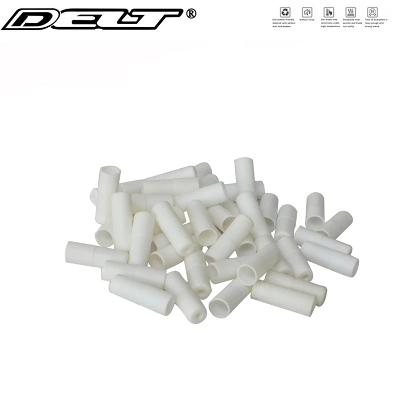 

100 Pcs 5.0MM MTB Road Mountain Folding E-Bike Bicycle Brake Cable Housing End Cap Tips Crimps Ferrule White Parts Accessories