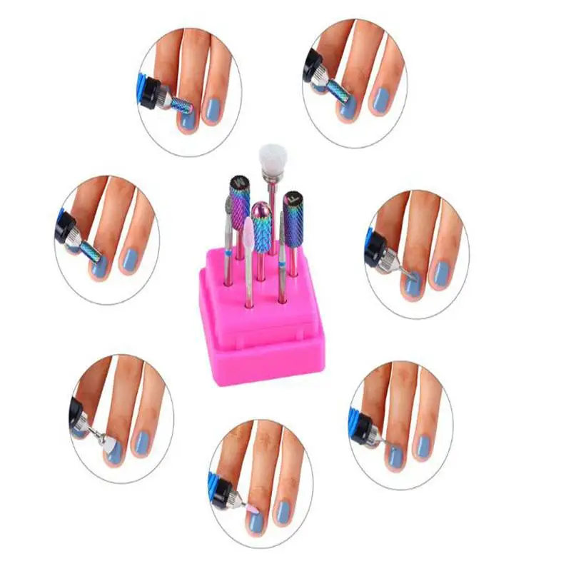 7 шт. керамический сверло для ногтей набор акриловых пилок кутикулы фреза