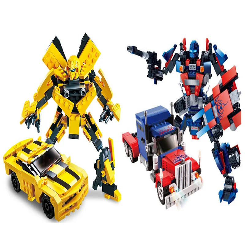 Конструктор трансформер Gudi 2 в 1 набор строительных блоков робот машина грузовик