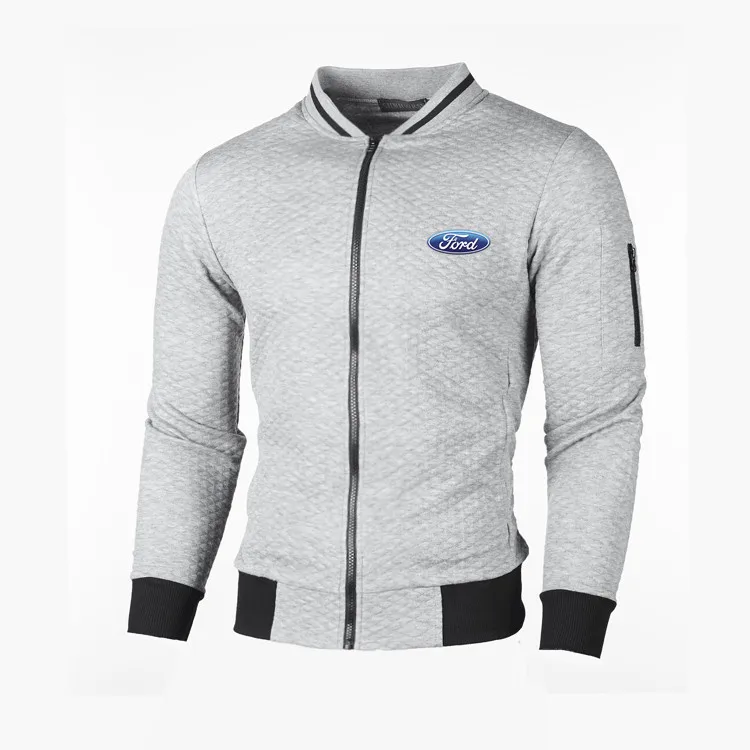 

2021 New Men for Ford Logo Hoodies Spring Autumn Jacket Casual Sweatshirt Fashion Long Sleeve Zipper Hoody Tops Coat 6 Colors