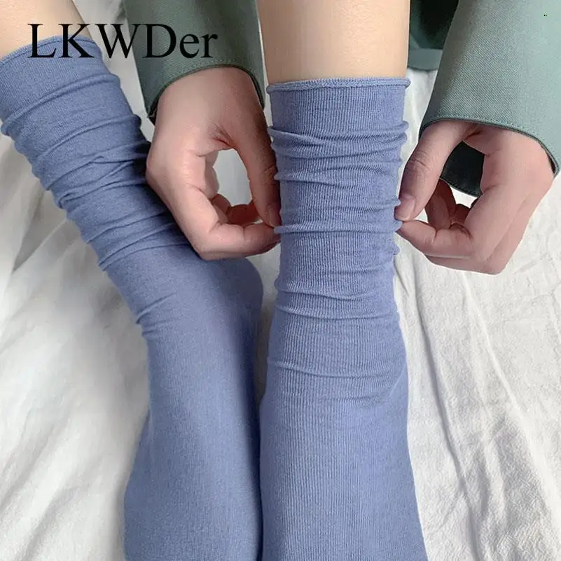 

1 Pair Women Crew Socks Women's Cotton Socks Fashion Preppy Style Color Comfort Trendy Casual Female Creative Students Solid 1pc