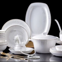 jingdezhen ceramic dinnerware set kitchen tableware ceramic plates and dishes bowls dish set 60pcs combination tableware ceramic