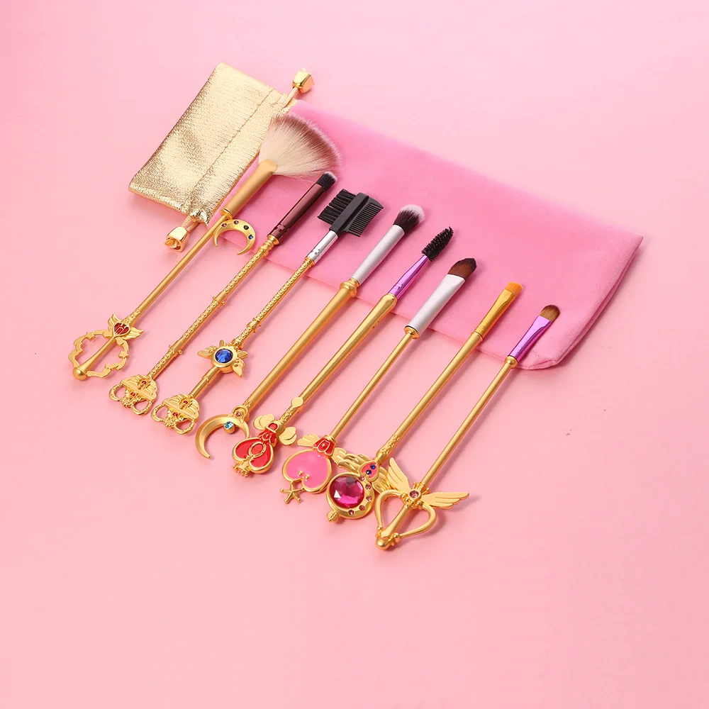 8 Сейлор Мун кисти для макияжа аниме периферийный подарок на день рождения