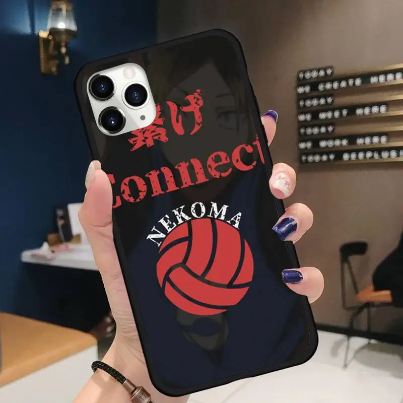 

HAIKYUU!! School badge style Phone Case for iPhone 11 12 pro XS MAX 8 7 6 6S Plus X 5S SE 2020 XR Soft silicone