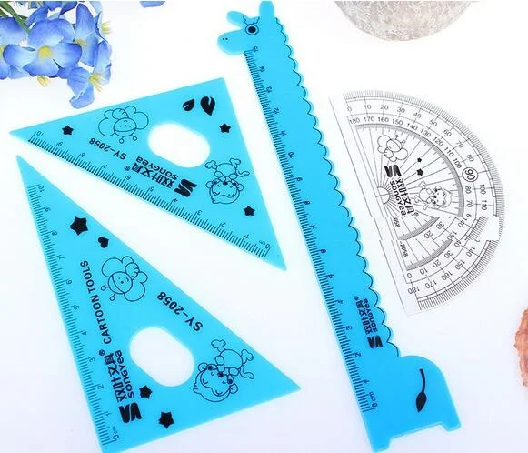 

Пластиковая прямая Линейка, транспортир, квадратный набор, 15 см