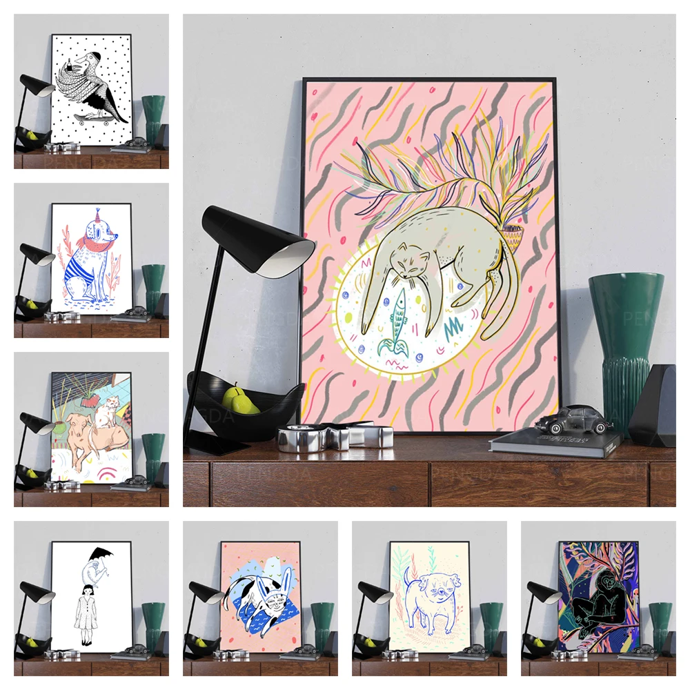 

Алмазная палочка 5D «сделай сам», картина с рисунком в виде фигурки, домашний декор, полноразмерная картина с животными, круглая вышивка крес...