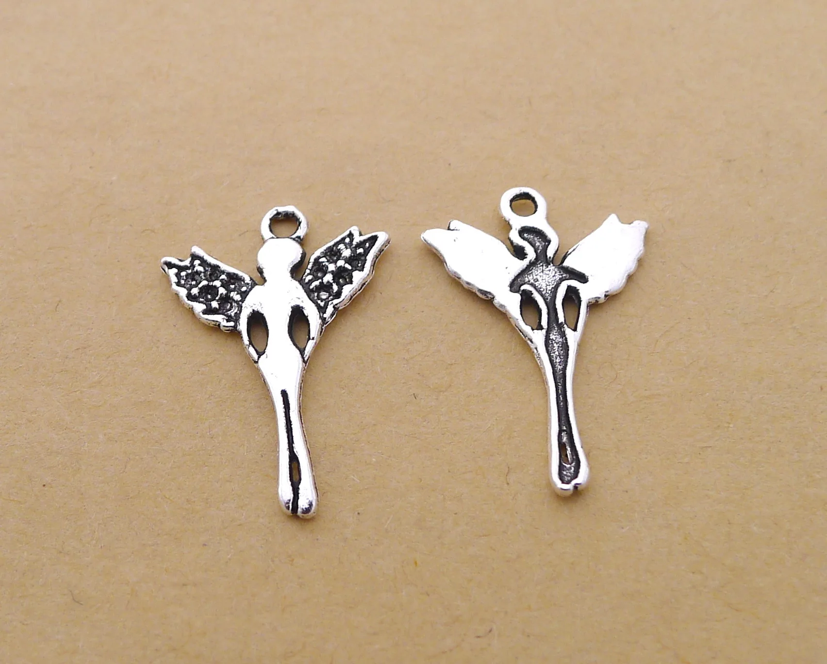 

Charm for making jewelry 20pcs 23x16mm antique silver color Angel charms